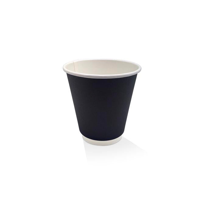 *8oz PE Coated black DW cup/One -Lid - Fits - All 500pc/ctn