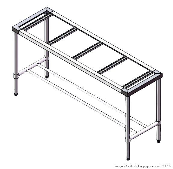 1500-6-WB-S S/S Legs with Double Centre Brace - 600mm Deep