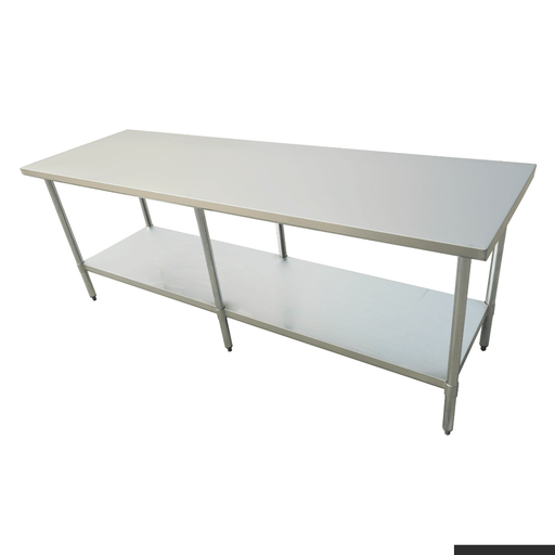 2400-7-WB Economic 304 Grade Stainless Steel Table 2400x700x900 - 6 legs