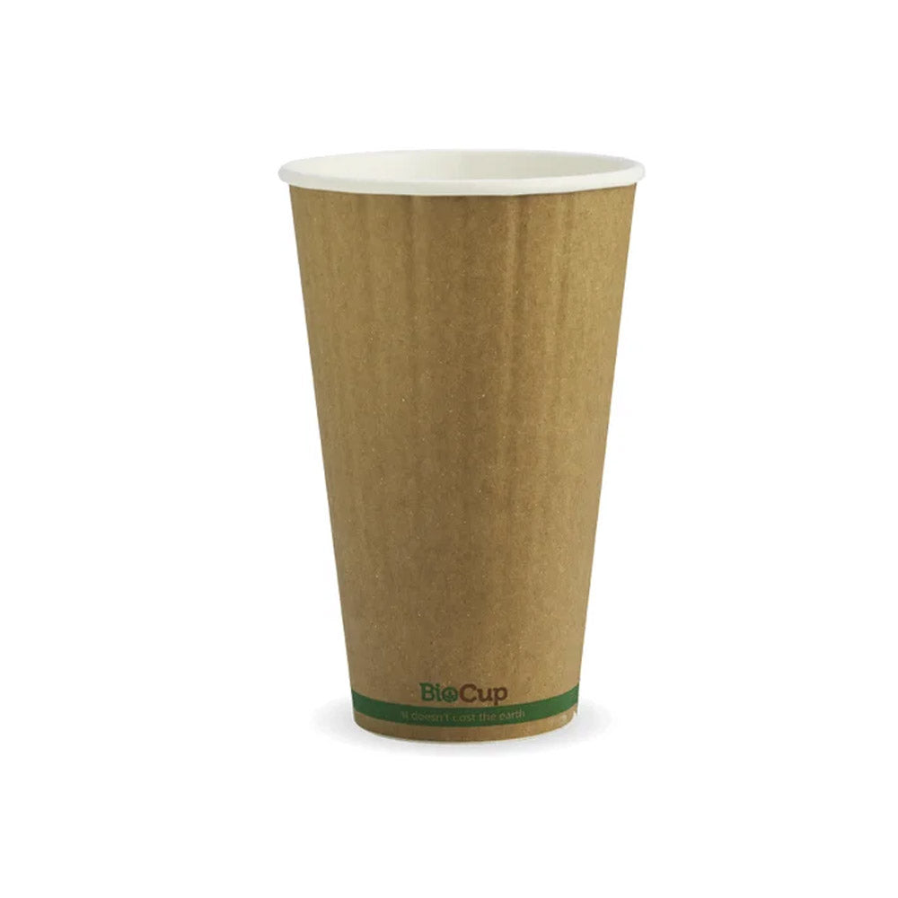 Kraft Green Stripe Double Wall Hot Cups