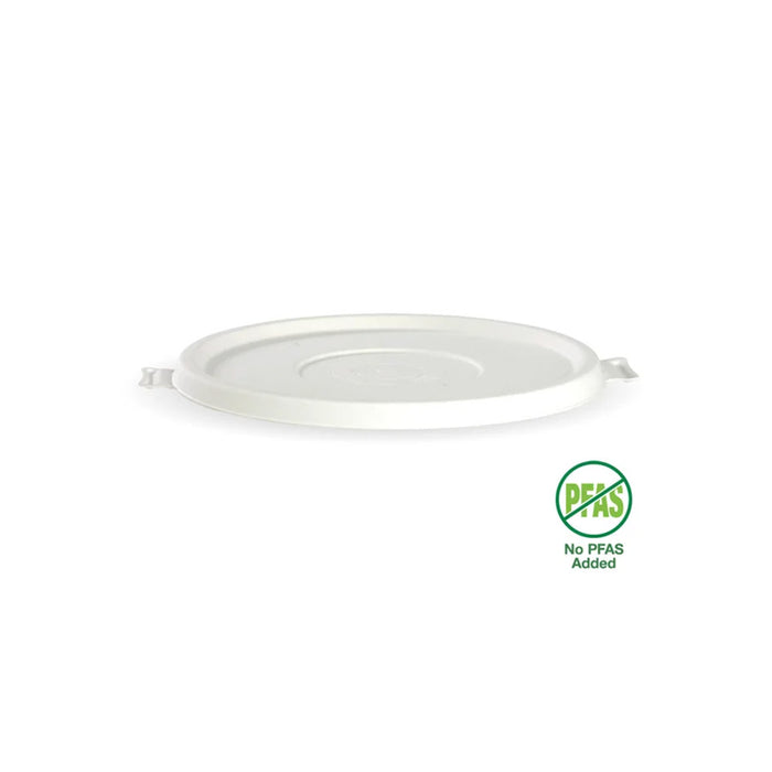 800-1,180ml - 24-40oz White BioCane Bowl Lid Ctn 400pcs