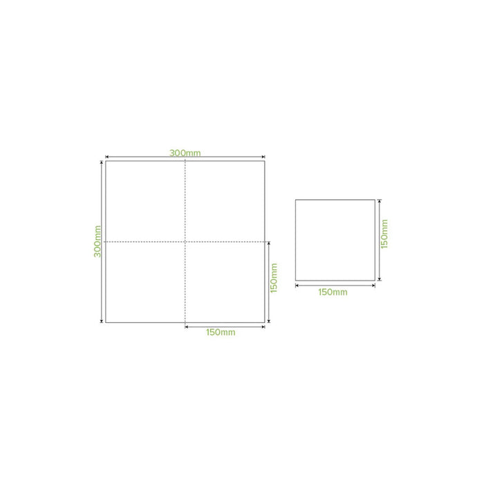 1 Ply 1-4 Fold White Lunch BioNapkin Ctn 3000pcs
