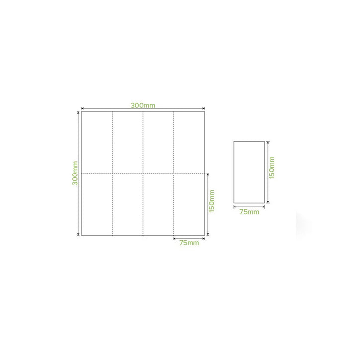 1 Ply 1-8 Fold White Lunch BioNapkin Ctn 3000pcs