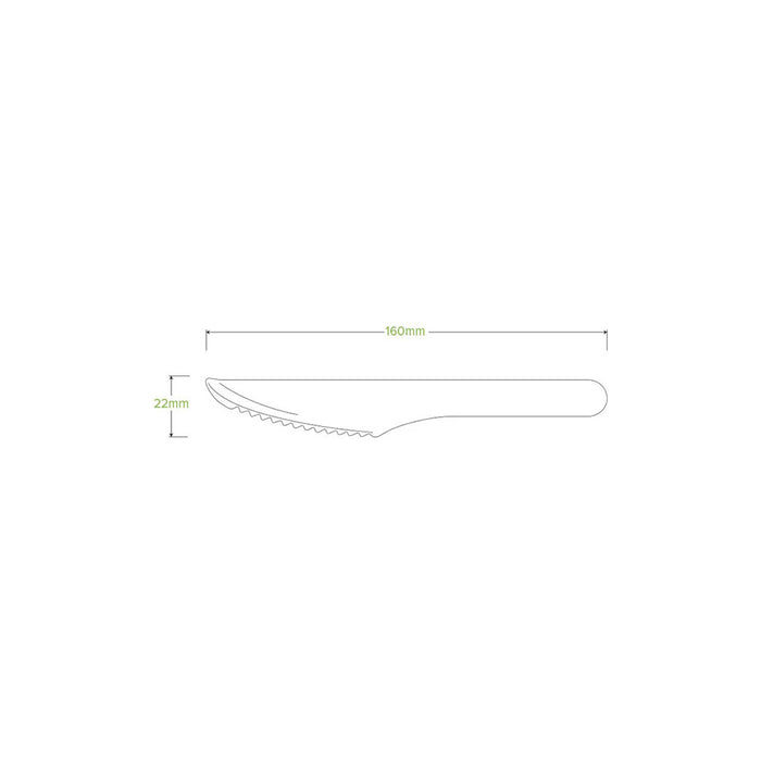 10 Pack – 16cm Wooden Knife - Ctn 320pcs