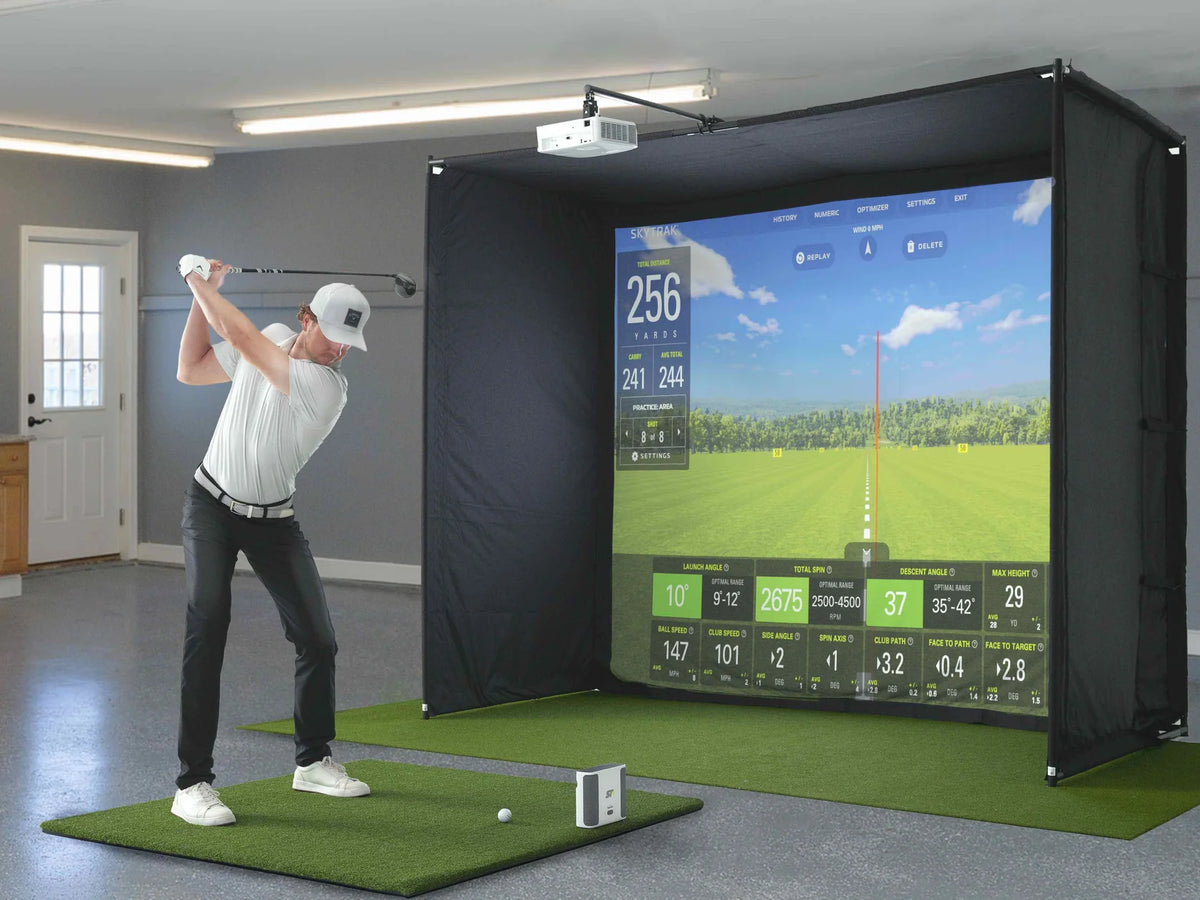 SkyTrak+ Ultimate Golf Simulator Play Package with 4k Projector and TG ...