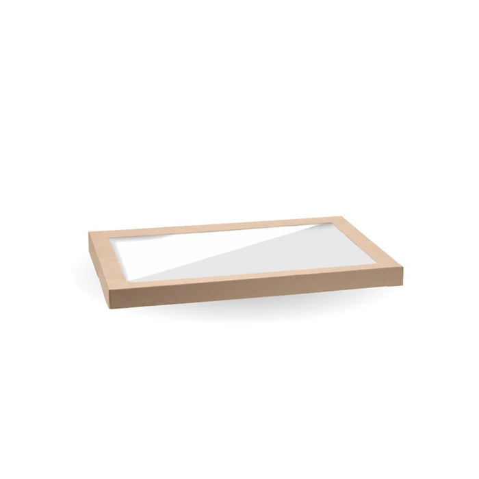 Extra Large BioBoard Catering Tray PLA Window Lid Ctn 50pcs