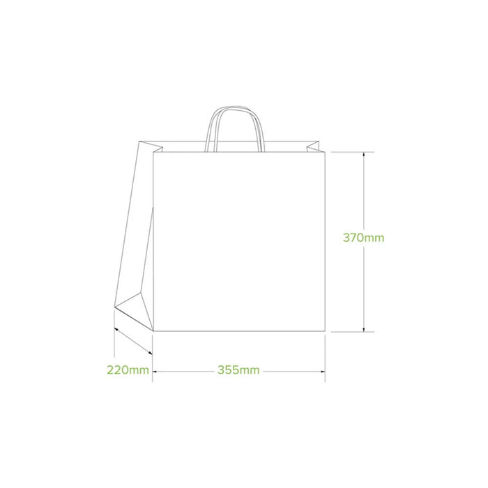 Jumbo Twist Handle Kraft Paper Bags Ctn 150pcs