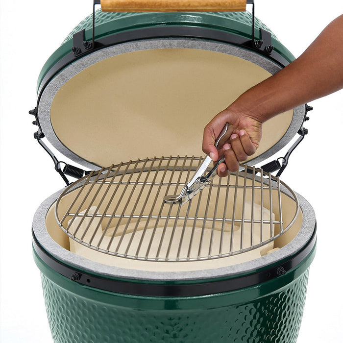Large Big Green Egg in Acacia Table Package