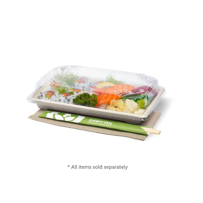 Large BioCane Sushi Tray PLA Lid Ctn 600pcs