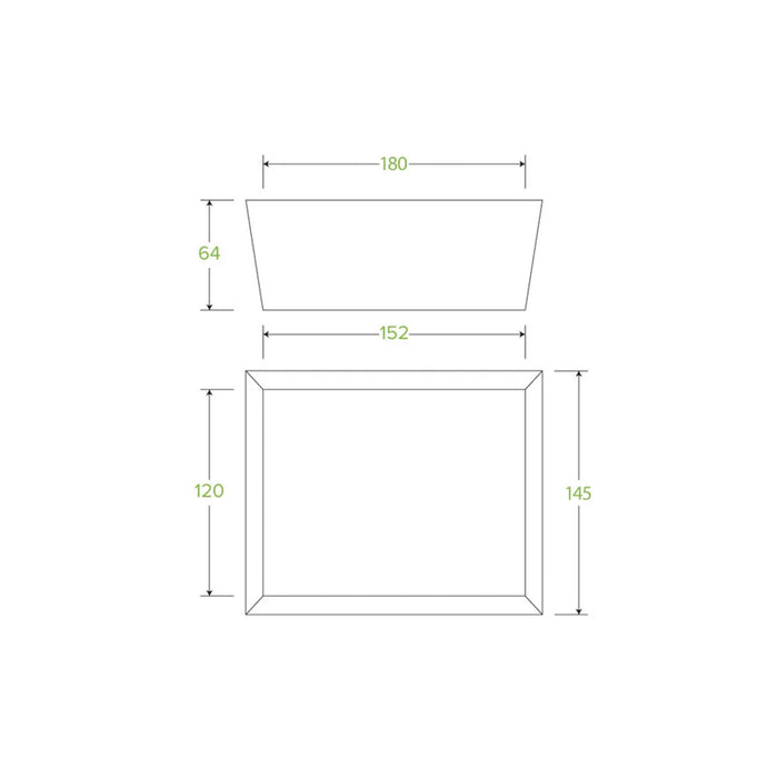 Medium BioBoard Lunch Box With Window Ctn 200pcs