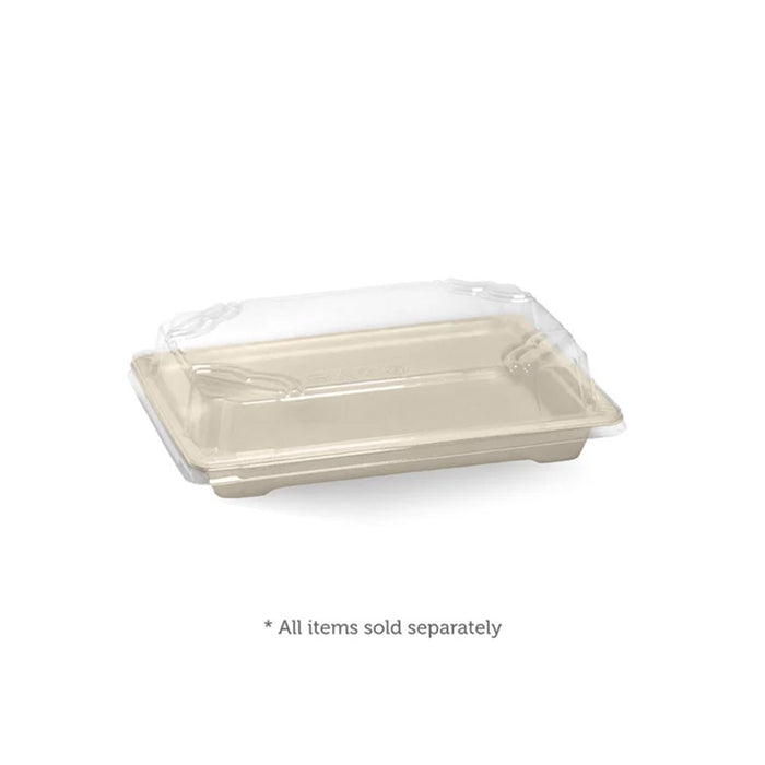 Medium BioCane Sushi Tray PLA Lid Ctn 600pcs