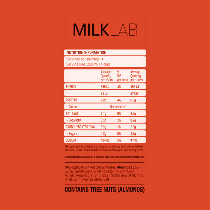 Milk Lab Almond Ctn 8 x 1L