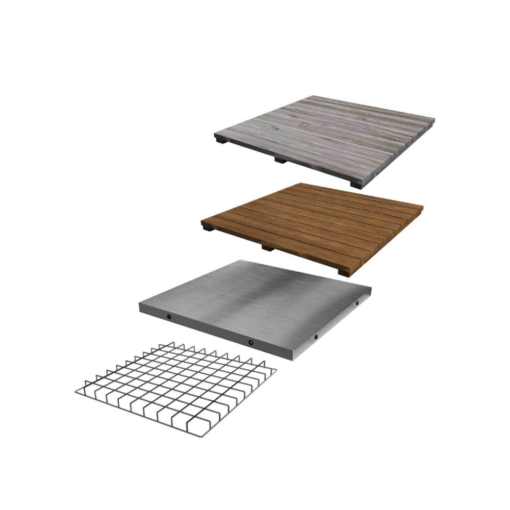 Modular Nest Insert (Acacia Wood, Stainless Steel, Stainless Steel Gri ...