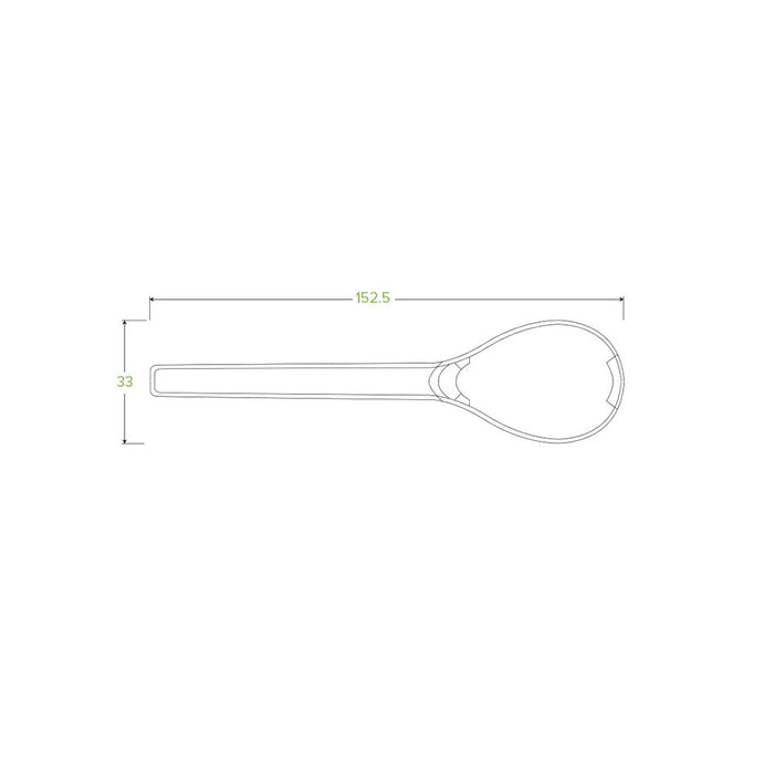 15cm - 6" PLA Spoon Ctn 1000pcs