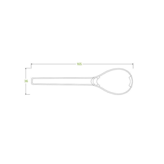 16.5cm - 6.5" PLA Spoon Ctn 1000pcs