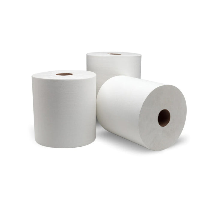 Paper Roll Towel - 1ply 18.25mm x 300m Centre Feed White Ctn 4 Rolls