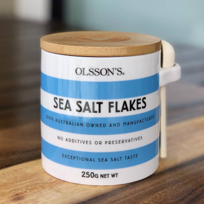 Olssons Sea Salt Flakes Stoneware Jar 250g
