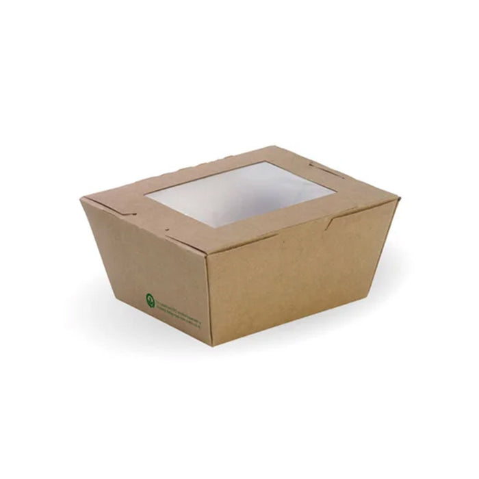 Small BioBoard Lunch Box With Window Ctn 200pcs