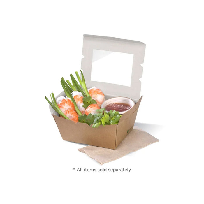 Small BioBoard Lunch Box With Window Ctn 200pcs