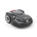 Front view of a Husqvarna robotic lawn mower.