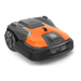 Husqvarna Automower® 580 EPOS®. Front view of a robotic lawn mower.