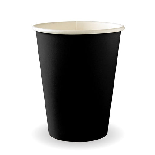 390ml - 12oz (90mm) Black Single Wall BioCup Ctn 1000pcs