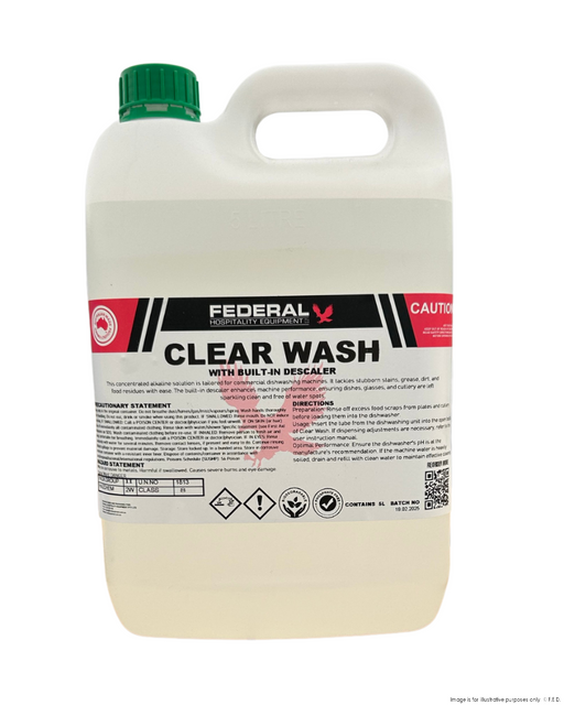 CLEAR WASH DISHWASHER CHEMICAL 5LT - DH-WS5L