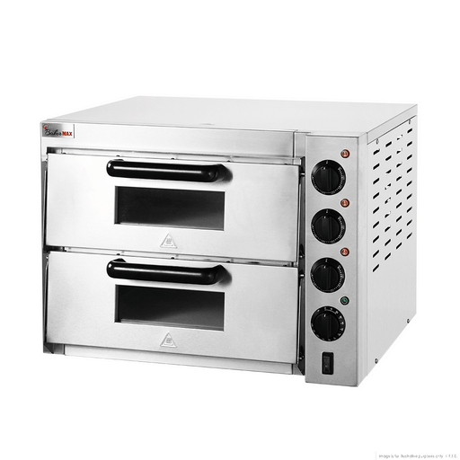 BakerMax Compact Countertop Double Deck Electric Pizza Oven EP-2T/15