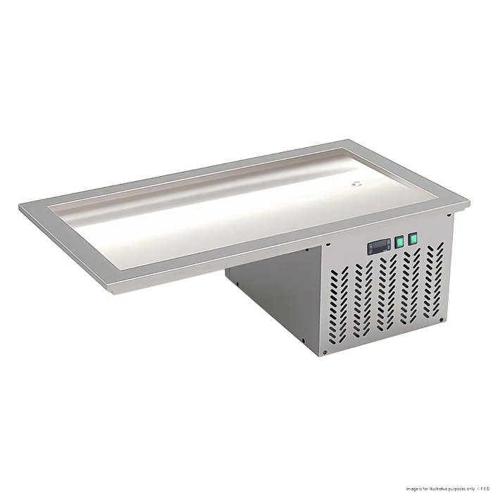 Thermaster 3×GN 1/1 Capacity Static Cold Bain Marie Trays - GN3-FA