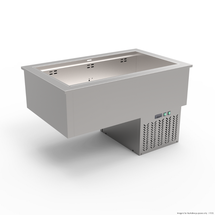 Thermaster 3×GN 1/1 Capacity Ventilated Static Cold Bain Marie Trays - GN3-VA
