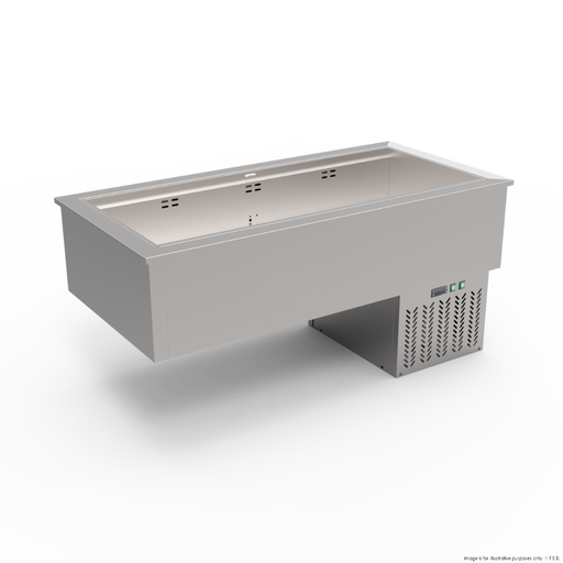 Thermaster 4×GN 1/1 Capacity Ventilated Static Cold Bain Marie Trays - GN4-VA