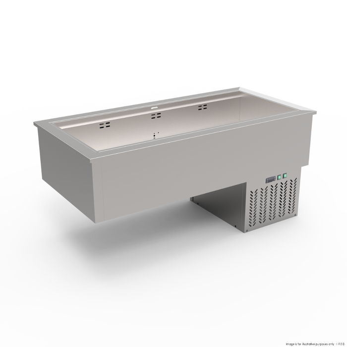 Thermaster 4×GN 1/1 Capacity Ventilated Static Cold Bain Marie Trays - GN4-VA