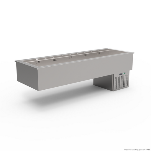 Thermaster 6×GN 1/1 Capacity Ventilated Static Cold Bain Marie Trays - GN6-VA