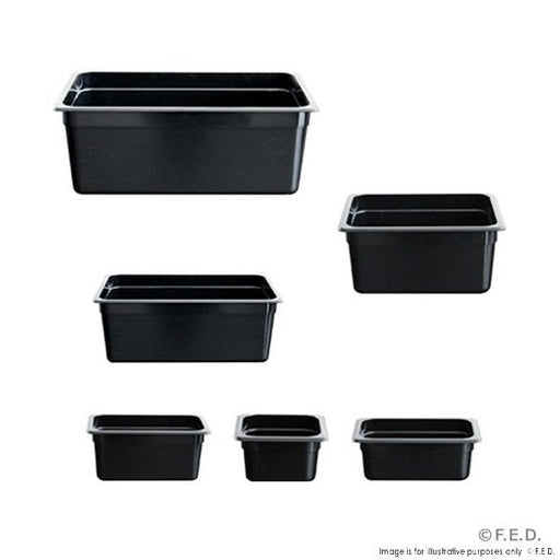 Modular System Black Poly Gastronorm Pan 1/6 GN × 65 mm - JW-P162B