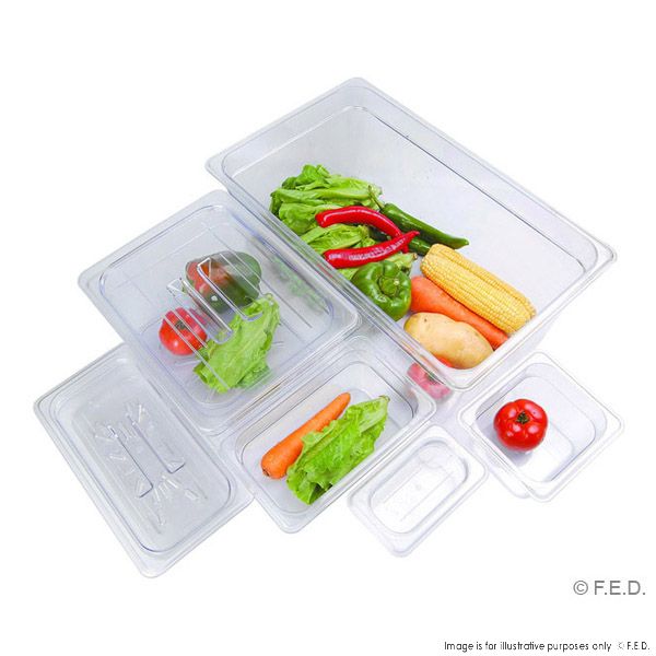 Modular System Clear Poly Gastronorm Pan 1/1 GN × 65 mm - JW-P112 (1 Pack)