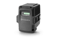 Front view of a Husqvarna BLi200 battery with LED charge indicator.