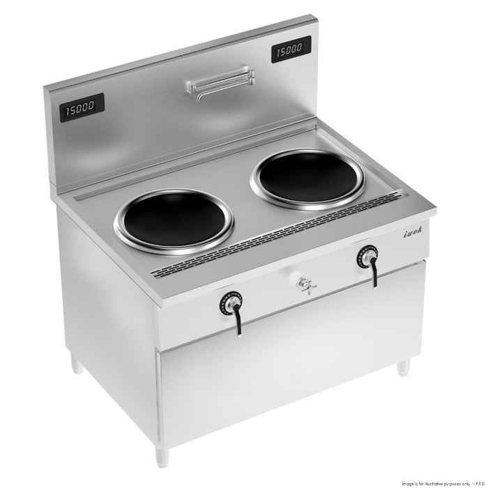 IWOK Commercial Induction Double Wok – IWOK-2