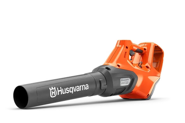 Side view of a Husqvarna leaf blower.