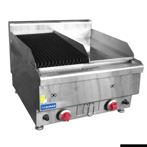 GASMAX Benchtop Combo 1/2 Char & 1/2 Griddle - JUS-TRGH60E
