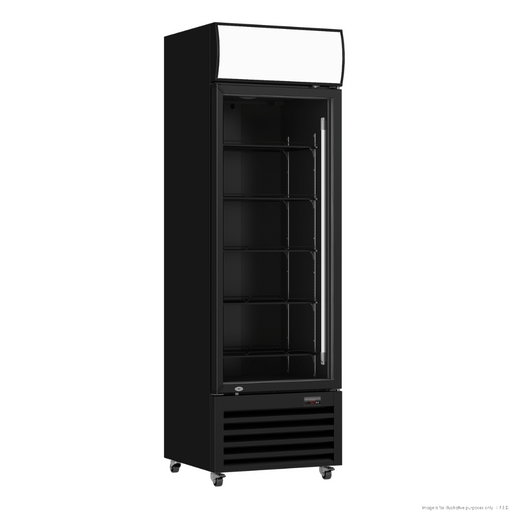 Thermaster Single Glass Door Colourbond Upright Drink Fridge - LG-370BP