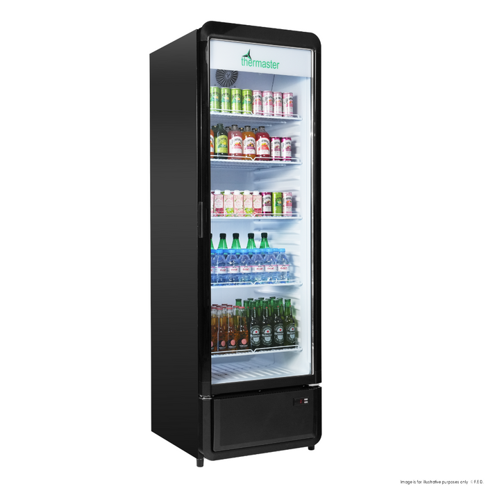 Thermaster Upright Glass Door Beverage Fridge - SDC-343B 