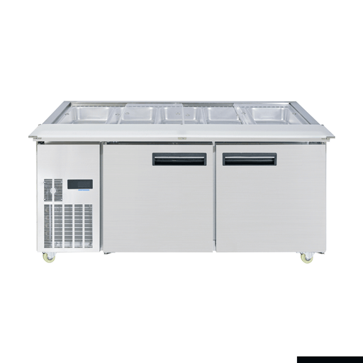 Thermaster Two Door Cold Bench Salad Station 5x1/1 GN Pans - PG180FA-XB
