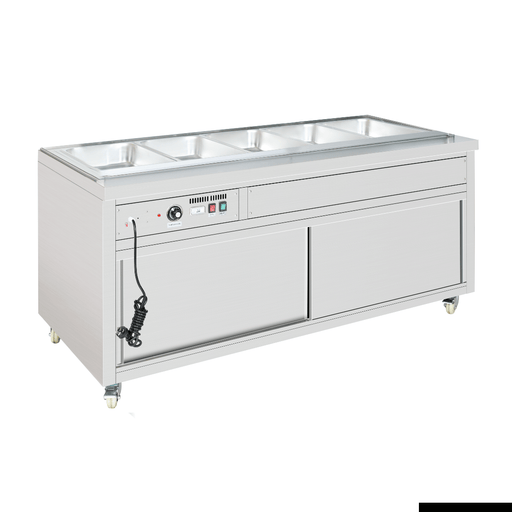 Thermaster Premium Wet and Dry Bain Marie Food Display 5x1/1 GN Pans - PG180FE-XB