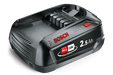 Side view of a Bosch 18V 2.5Ah battery pack.