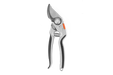 Top view of a Gardena pruning shear with ergonomic handle and sharp blade.