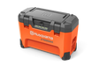 Front view of a Husqvarna C1000X4 battery storage box.