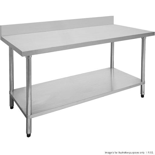 0900-7-WBB Economic 304 Grade Stainless Steel Table with splashback  900x700x900
