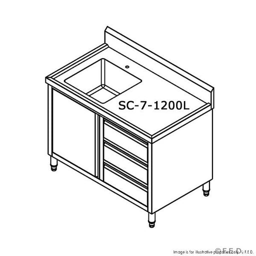 Modular System CABINET WITH LEFT SINK - SC-7-1200L-H