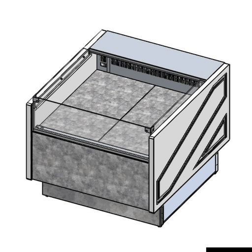Tecnodom Square Deli, Poultry & Meat Display Add On Units 900mm Depth Storage Surface - TDMR-0910SELF