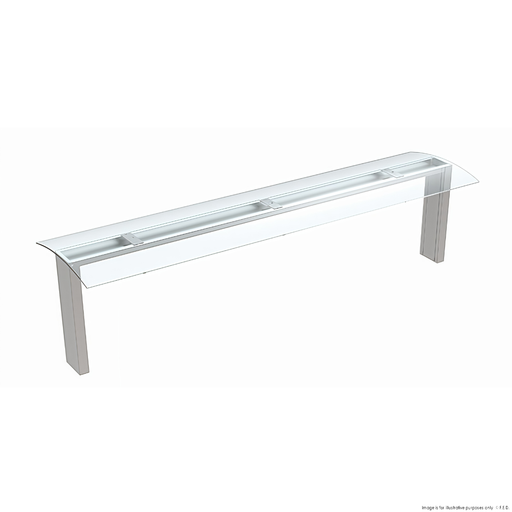 Thermaster Top Glass Sneeze Guard With LED Lighting - TGL-6G